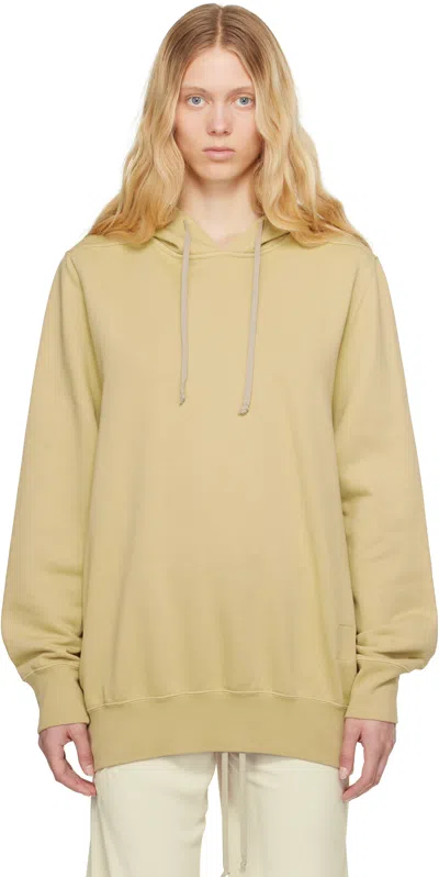 Rick Owens Drkshdw Beige Hollywood Oversized Hoodie In 81 Parchment