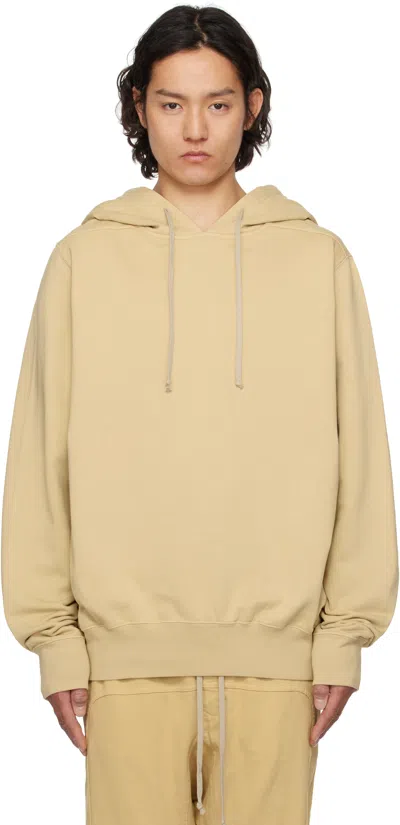 Rick Owens Drkshdw Beige Hollywood Oversized Hoodie In 81 Parchment