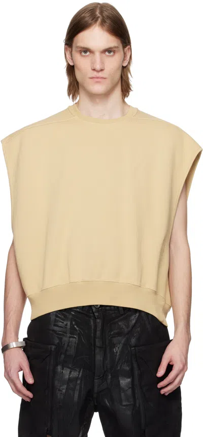 Rick Owens Drkshdw Beige Hollywood Sl Jumbo Tatlin Vest In 81 Parchment