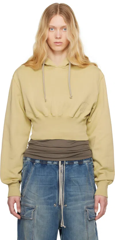 Rick Owens Drkshdw Beige Hollywood Tatlin Hoodie In 81 Parchment