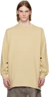 Rick Owens Drkshdw Beige Hollywood Tommy Ls Sweatshirt In 81 Parchment