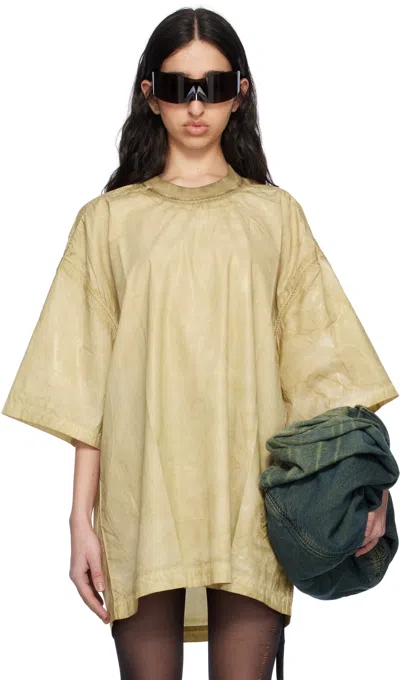 Rick Owens Drkshdw Beige Hollywood Tommy T-shirt In 81 Parchment