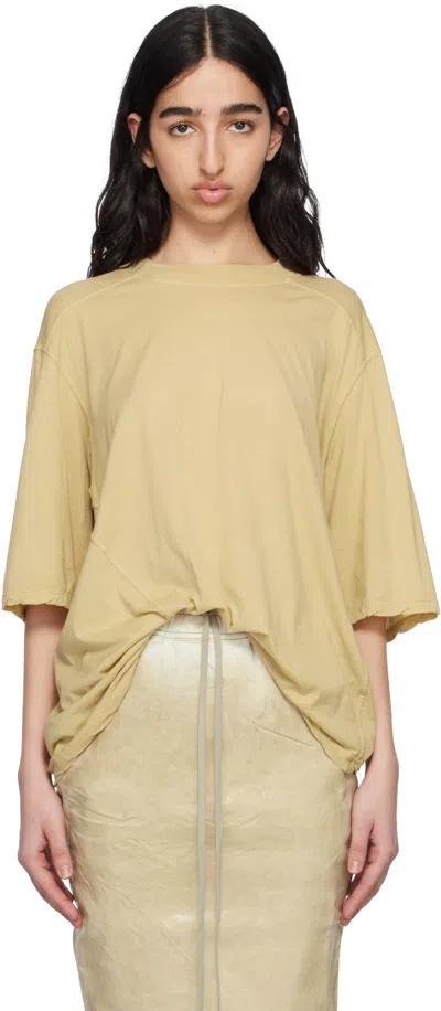 Rick Owens Drkshdw Beige Hollywood Walrus T-shirt In 81 Parchment