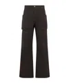 Rick Owens Drkshdw High Waist Wide Leg Cargo Trousers In Black