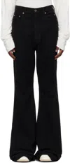 Rick Owens Drkshdw Black Porterville Bolan Bootcut Trousers In Black