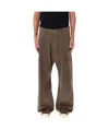 Rick Owens Drkshdw Belt-loop Casual Pants In Brown