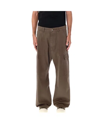 Rick Owens Drkshdw Belt-loop Casual Pants In Brown