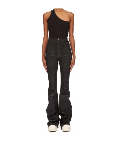 Rick Owens Drkshdw Belt-loop Jeans In Black