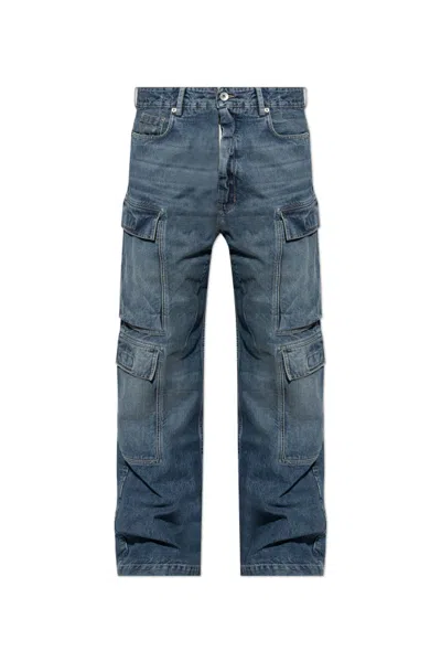 Rick Owens Drkshdw Belt-loop Jeans In Blue