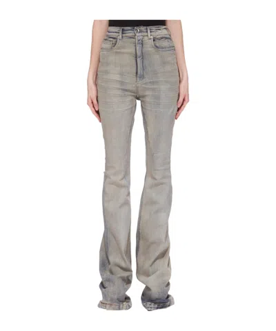 Rick Owens Drkshdw Belt-loop Jeans In Gray