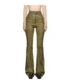 Rick Owens Drkshdw Green Porterville Bolan Bootcut Jeans In Green