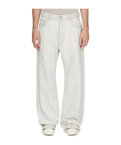 Rick Owens Drkshdw Belt Loop Jeans In White