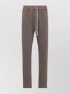 Rick Owens Drkshdw Dust Grey Cotton Drawstring Pants With Relaxed Fit
