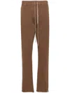 Rick Owens Drkshdw Berlin Tapered Track Trousers In Brown