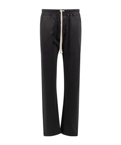 Rick Owens Drkshdw Pusher Cotton Twill Pants In Black