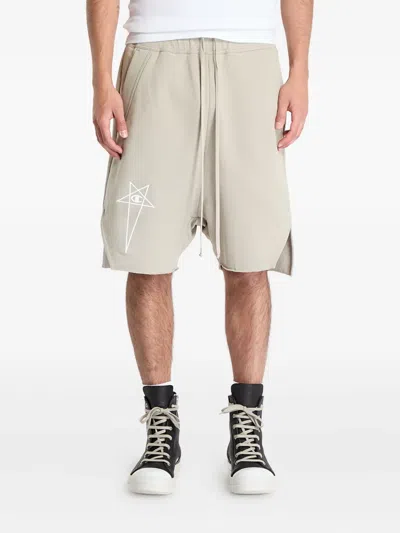 Rick Owens Drkshdw Beveled Pods Bermuda Shorts In Neutral