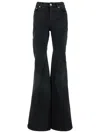 Rick Owens Drkshdw Black Bias Bootcut Jeans In Black
