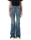 Rick Owens Drkshdw Bias Bootcut Jeans In Blue