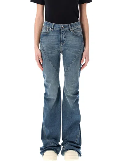 Rick Owens Drkshdw Drkshdw By Rick Owens Bias Bootcut Jeans In Indigo