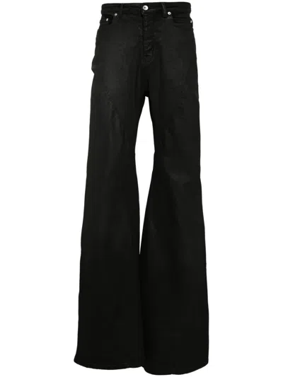 Rick Owens Drkshdw Black Bias Bootcut Jeans In 09 Black | ModeSens