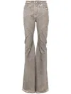 Rick Owens Drkshdw Gray Porterville Bias Bootcut Jeans In Grey
