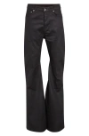 Rick Owens Drkshdw Bias Waxed Bootcut Jeans In Black