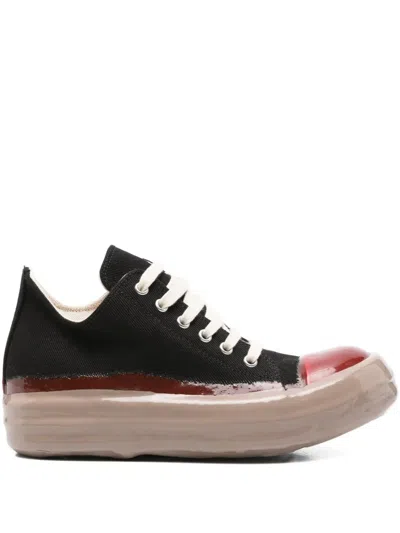 Rick Owens Drkshdw Rubber-toe Canvas Sneakers In Black