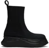 RICK OWENS DRKSHDW BLACK BEATLE ABSTRACT BOOTS