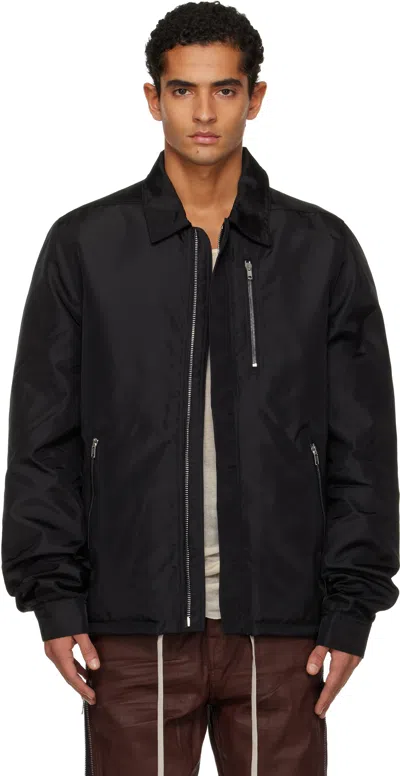 Rick Owens Drkshdw Black Concealed Zipfront Jacket