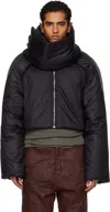 Rick Owens Drkshdw Black Concordians Convertible Cropped Jacket In Multi