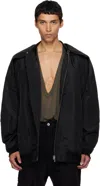 Rick Owens Drkshdw Black Concordians Convertible Jumbo Peter Flight Bomber Jacket In Black