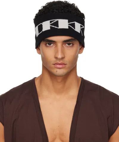 RICK OWENS DRKSHDW BLACK CONCORDIANS COTTON HEADBAND