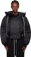 Rick Owens Drkshdw Black Concordians Cropped Alice Bomber Jacket In Black