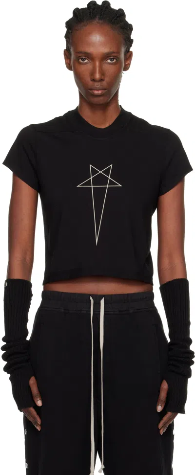 Rick Owens Drkshdw Black Concordians Cropped Small Level T-shirt