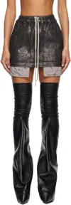 Rick Owens Drkshdw Black Concordians Fog Miniskirt In Black