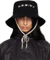 Rick Owens Drkshdw Black Concordians Gilligan Bucket Hat In Black