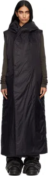 Rick Owens Drkshdw Black Concordians Hooded Liner Coat In Black