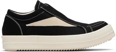 Rick Owens Drkshdw Black Concordians Laceless Vintage Sneaks Sneakers In Multi
