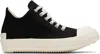 Rick Owens Drkshdw 20mm Sneaks Denim Low Top Sneakers In Black
