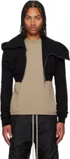 Rick Owens Drkshdw Black Concordians Micro Mountain Hoodie In Black