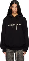 Rick Owens Drkshdw Black Concordians Oversized Hoodie In Black
