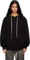 Rick Owens Drkshdw Black Concordians Oversized Hoodie In Black