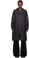 Rick Owens Drkshdw Black Concordians Sealed Windbreaker Coat In Black