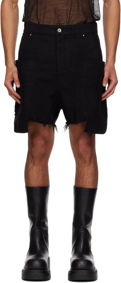 Rick Owens Drkshdw Black Concordians Stefan Cargo Shorts