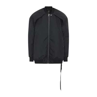 RICK OWENS DRKSHDW BLACK CONVERTIBLE JUMBO JACKET