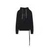 Rick Owens Drkshdw Graphic Print Oversized Hoodie Drawstring In Black
