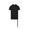 Rick Owens Drkshdw Asymmetric Hem Short Sleeve Round Neck T-shirt In Black