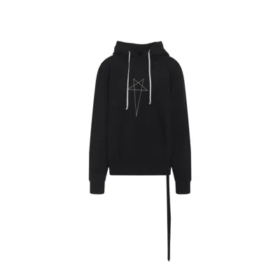 RICK OWENS DRKSHDW BLACK COTTON OVERSIZED HOODIE
