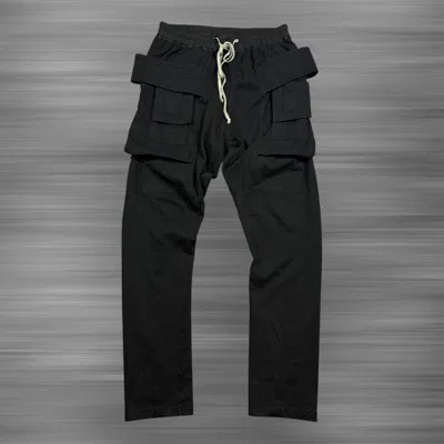 Pre-owned Rick Owens Drkshdw Black 'creatch' Cargo Pants