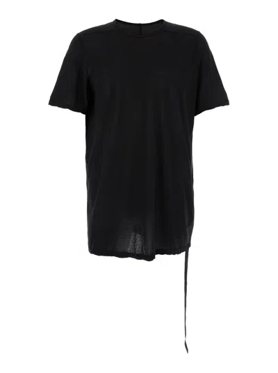 Rick Owens Drkshdw Black Crewneck T-shirt With Oversized Band In Cotton Man